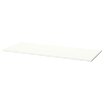 MITTZON : étagère rectangulaire blanche, surface en feuille de mélamine. Design simple et épuré.