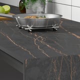 MÖCKLARP Plan de travail sur mesure, noir/brun mat motif pierre/porcelaine haute pression, 1 m²x2.0 cm