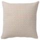 Coussin carré MOROTSMOTT, rose clair et blanc, motif tissé, coton recyclé.