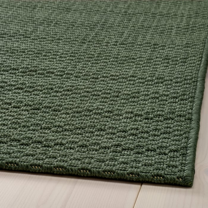 MORUM tapis tissé à plat, int/extérieur, vert foncé, 120x180 cm - IKEA