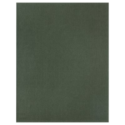 Tapis d’extérieur vert MORUM, rectangulaire, texture tissée, polypropylène écologique.