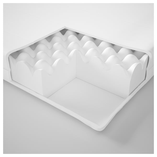 Moshult Matelas En Mousse Ferme Blanc 90x200 Cm Ikea
