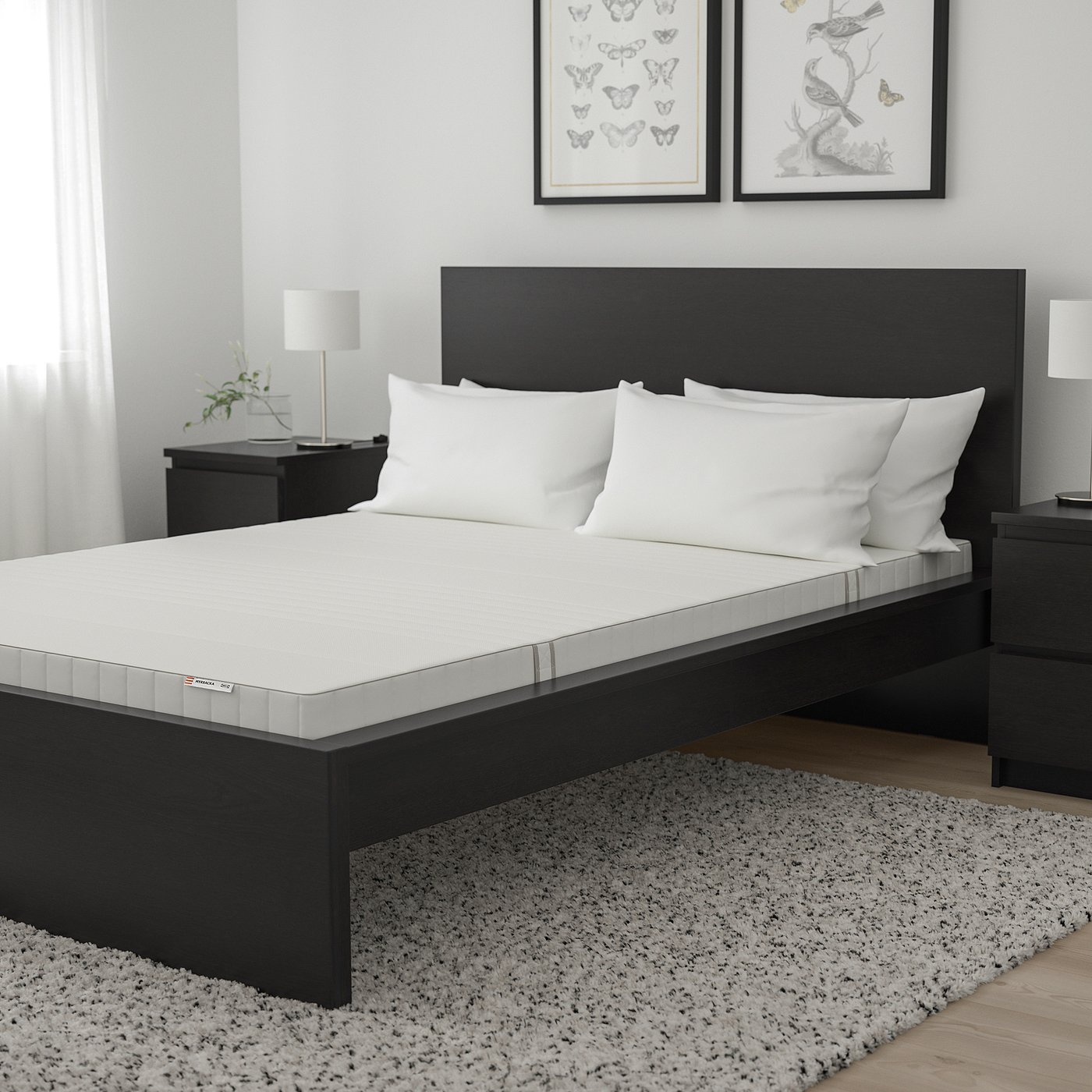 myrbacka matelas en mousse memoire de forme ferme blanc 160x200 cm ikea