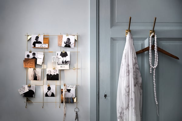 Myrheden Tableau Memo Avec Pinces Couleur Laiton Ikea