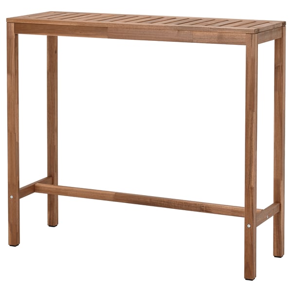 Table d’extérieur en bois NÄMMARÖ, marron. Acacia durable, rectangulaire, design simple.