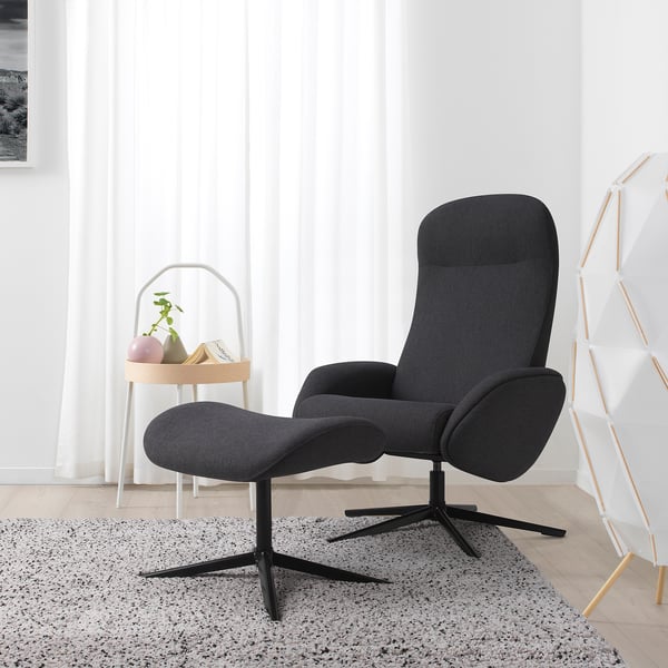 N TTRABY Fauteuil pivotant inclinable Lysed gris fonc N TTRABY Fauteuil pivotant inclinable Lysed gris fonc