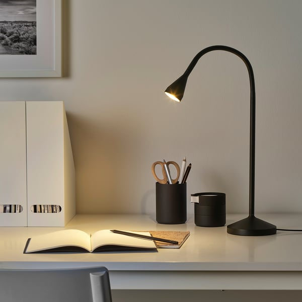Navlinge Lampe De Bureau A Led Noir Ikea