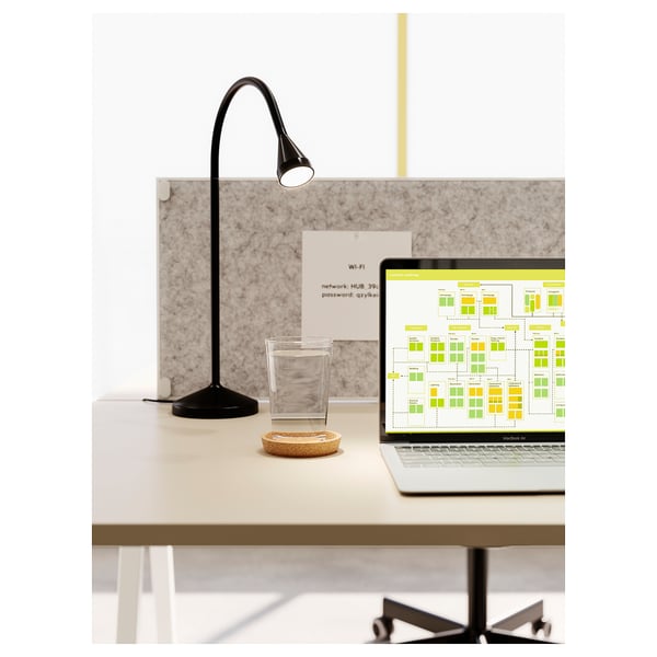 NÄVLINGE Lampe de bureau à LED, noir, économie d'énergie - IKEA