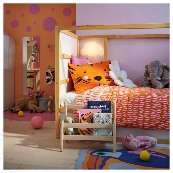 NATTHÄGER Housse de couette et 1 taie, orange/tigre, 150x200/65x65 cm