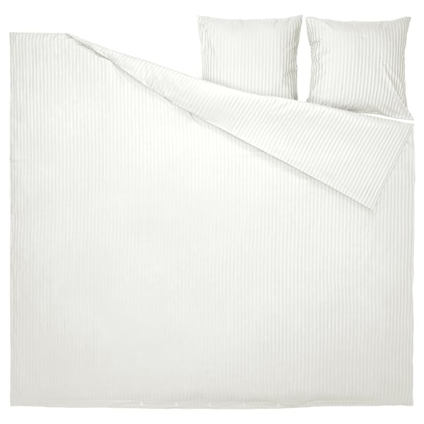 NATTJASMIN Housse de couette et 2 taies, blanc, 240x220/65x65 cm