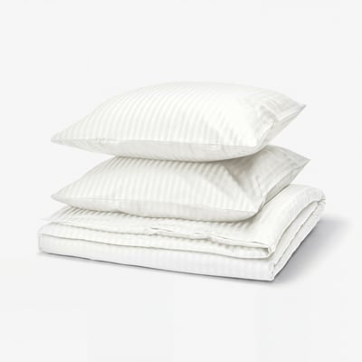 NATTJASMIN Housse de couette et 2 taies, blanc, 260x240/65x65 cm