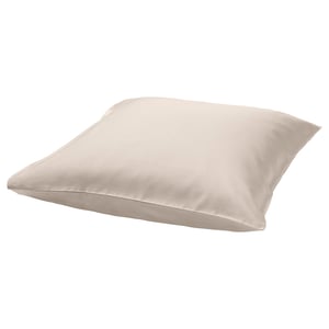 Taie d’oreiller NATTJASMIN beige, 60 % coton, 40 % lyocell, texture soie lisse.