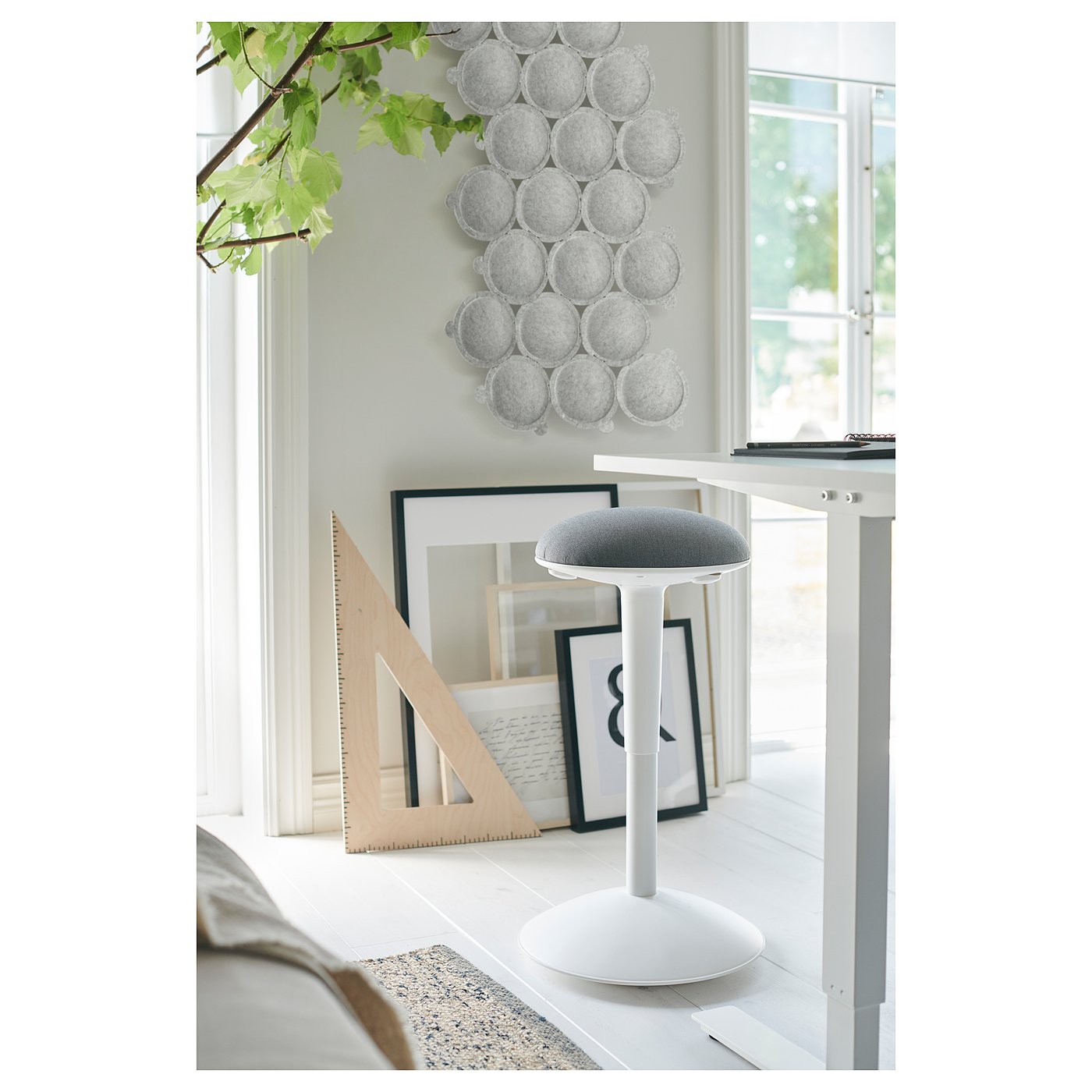 Nilserik Tabouret Dessinateur Blanc Vissle Gris Ikea