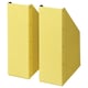 Deux classeurs NIMM jaunes, rectangulaires, en carton solide recyclé, côte à côte.