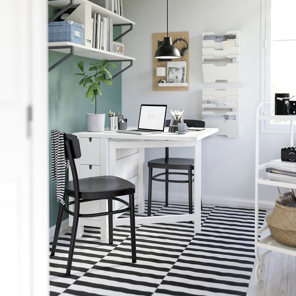 Vittsjo Table Ordinateur Portable Brun Noir Verre 100x36 Cm Ikea
