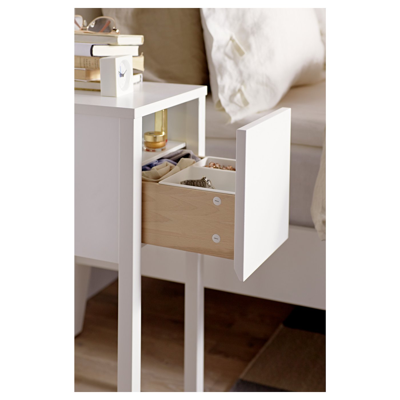 Nordli table de chevet blanc 30x50 cm ikea