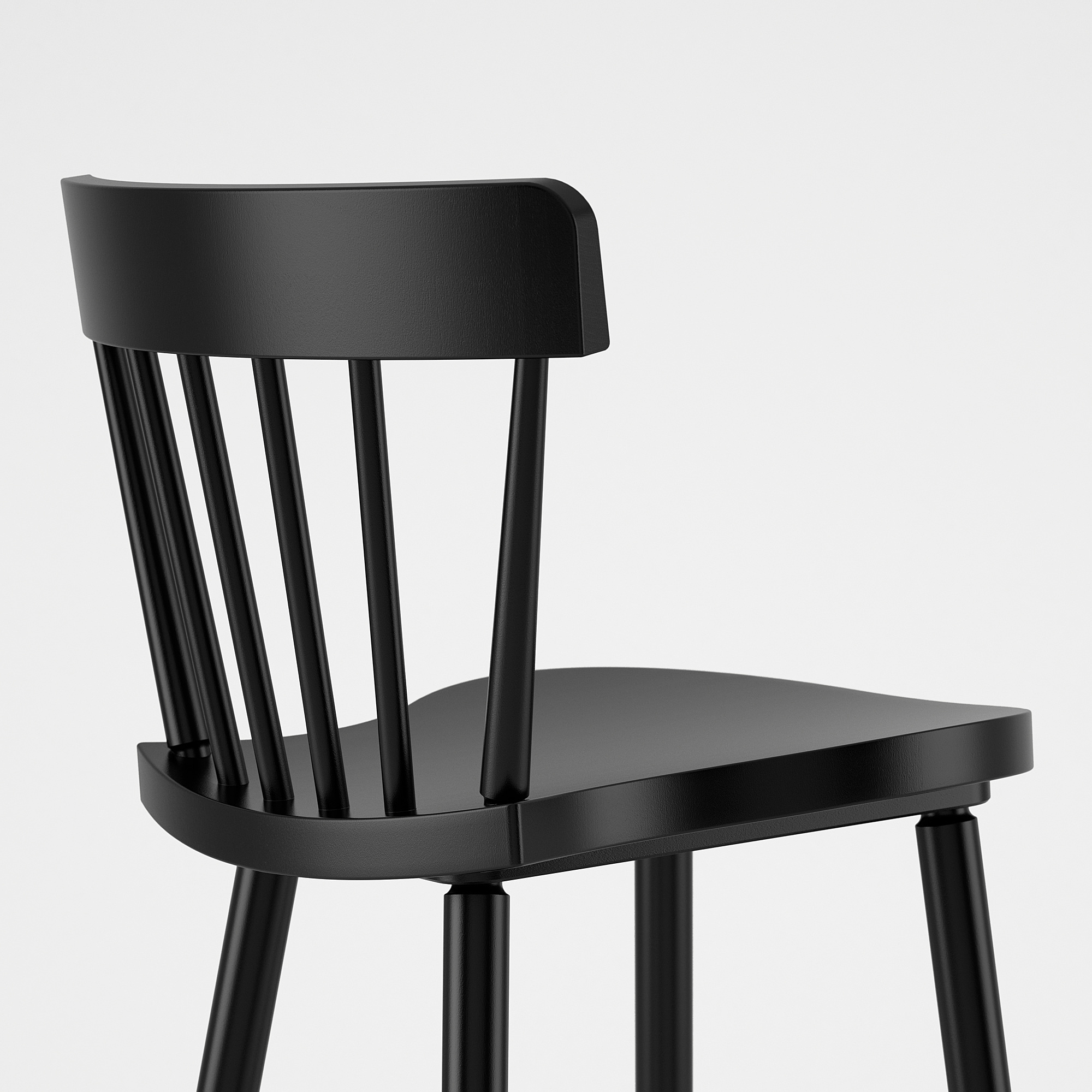 NORRARYD Chaise de bar, noir, matériau durable IKEA