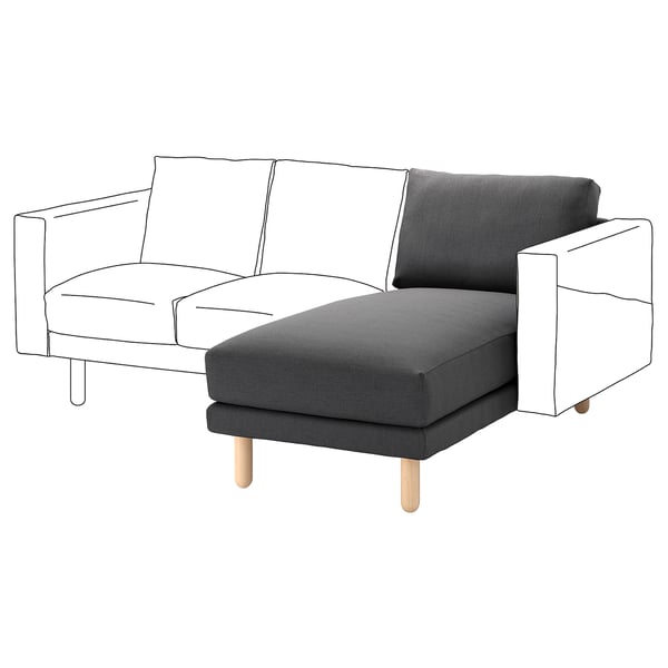 norsborg housse section meridienne finnsta gris fonce ikea