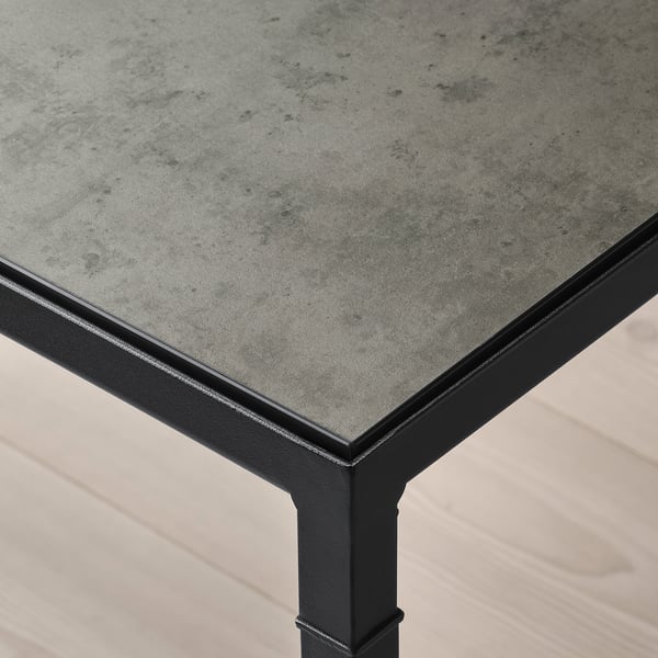 Nyboda Table Basse Avec Plateau Reversible Gris Fonce Imitation Ciment Noir 75x60x50 Cm Ikea