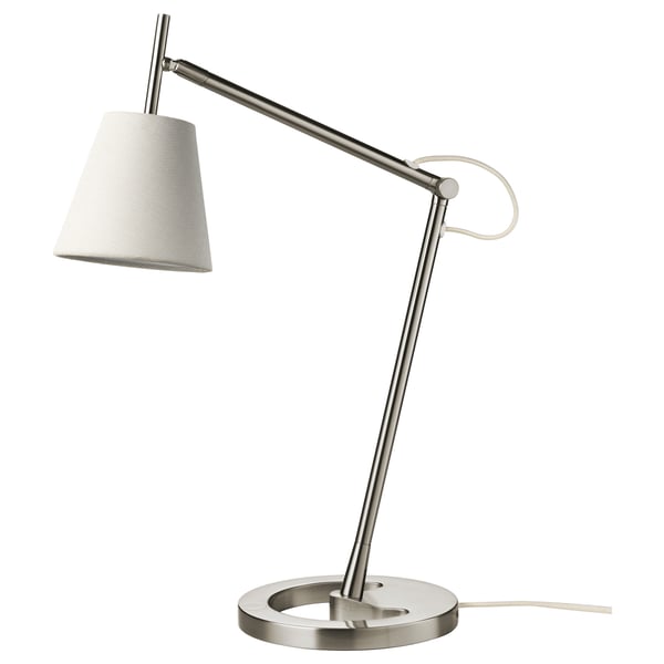 Nyfors Lampe De Bureau Nickele Blanc Ikea
