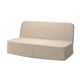 NYHAMN Canapé 3 places convertible, avec matelas en mousse/Naggen beige