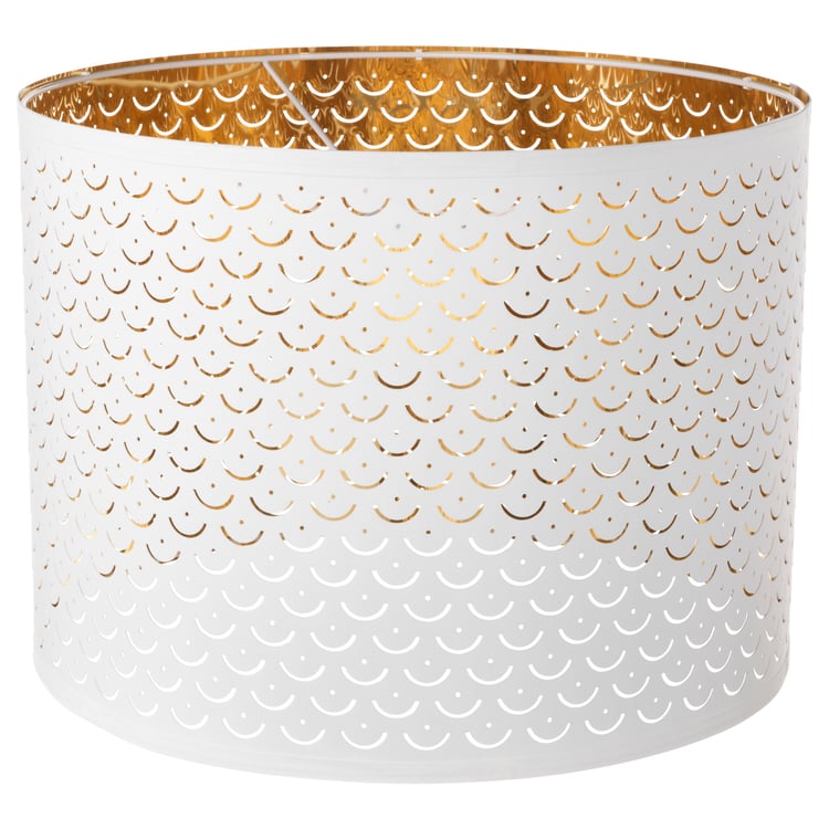 NYMÖ Abatjour, blanc, couleur laiton, 44 cm IKEA