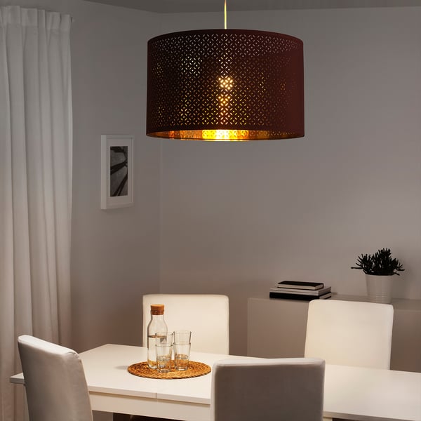 Nymo Abat Jour Rouge Fonce Couleur Laiton 59 Cm Ikea