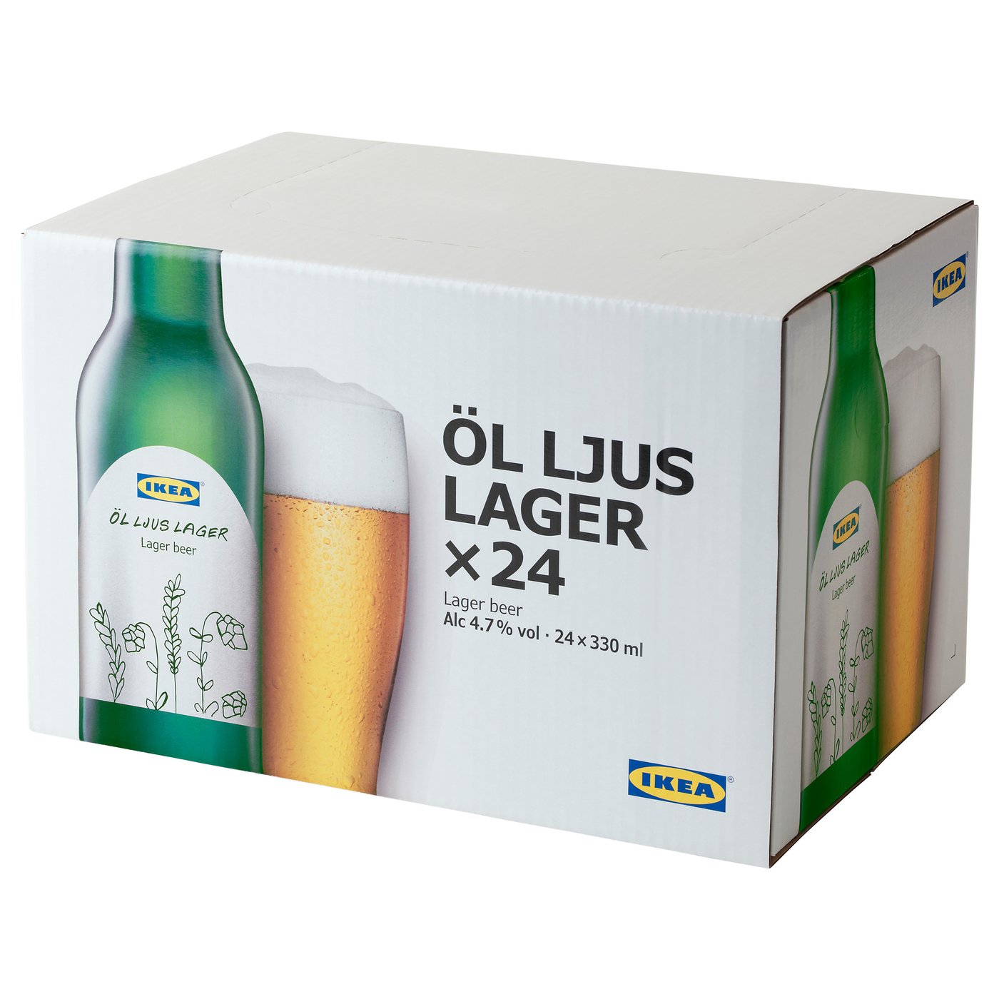 ÖL LJUS LAGER Bière blonde 4,7, 24 pièces IKEA