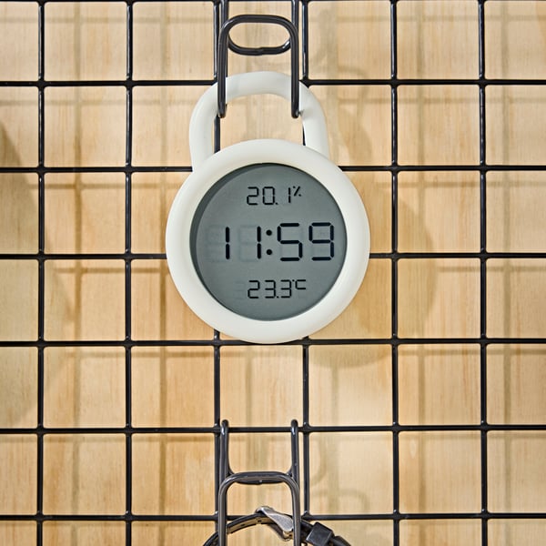 ÖRNVRÅK Horloge av hygro-thermomètre, blanc, 8x3 cm