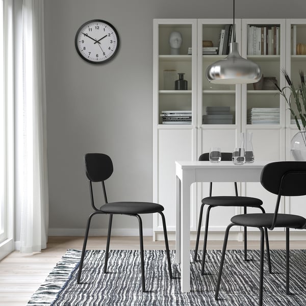 ÖSTANÖ Chaise, noir Remmarn/gris foncé - IKEA