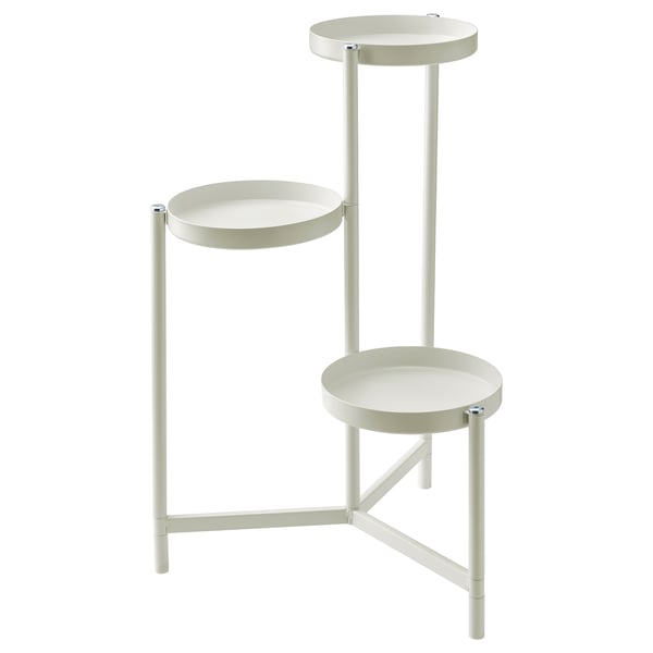 OLIVBLAD Piédestal, intérieur/extérieur/blanc cassé, 58 cm