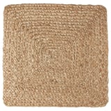 Set de table carré en jute tressé, de couleur naturelle, écologique.