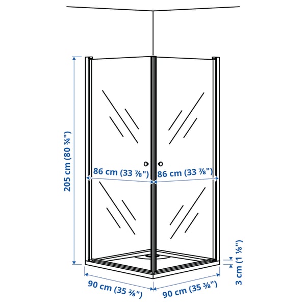 FOTINGEN Receveur de douche, 90x90 cm - IKEA