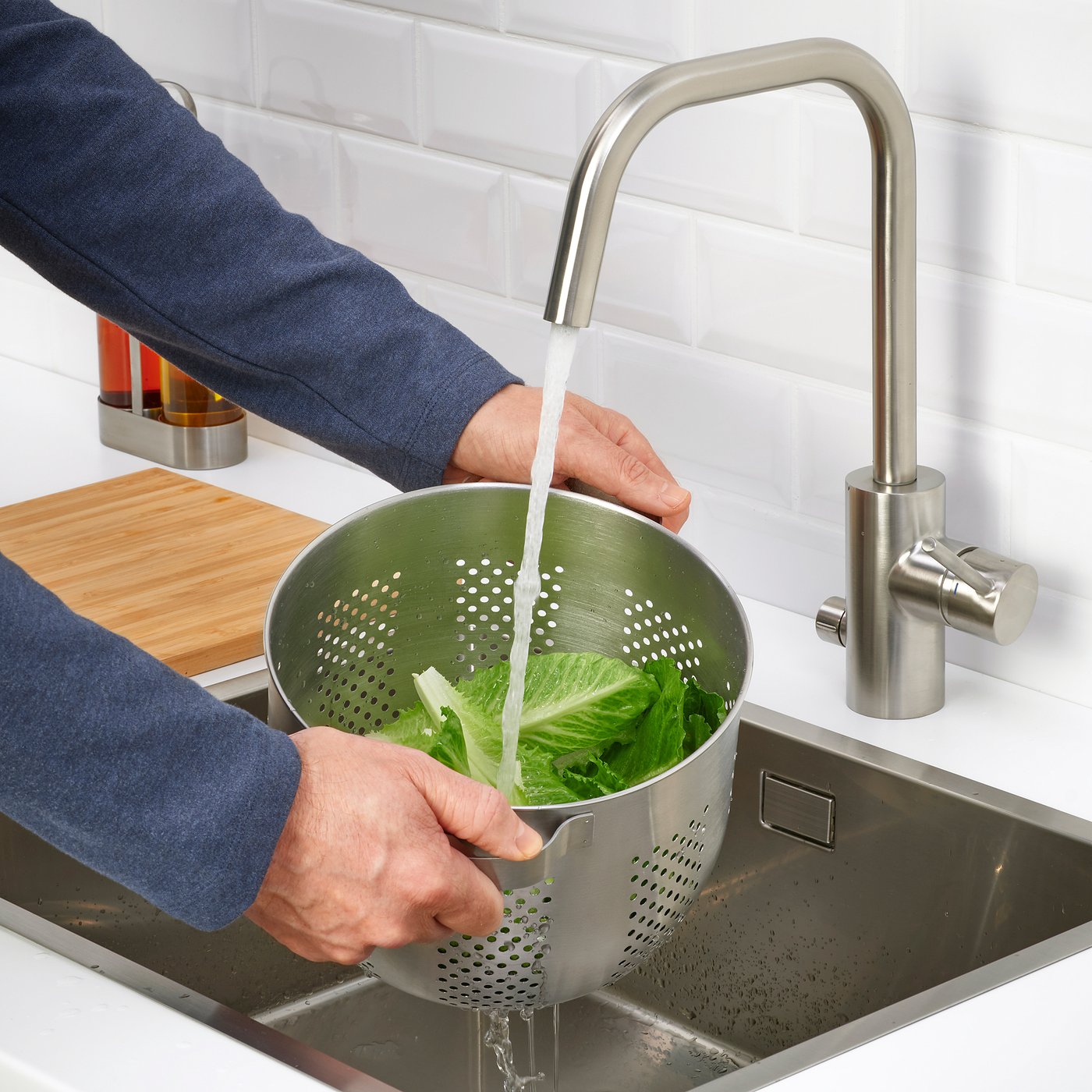 3Pcs Passoire De Cuisine, Passoires En Acier Inox Microperforée Avec Poignées, Pour égoutter Et