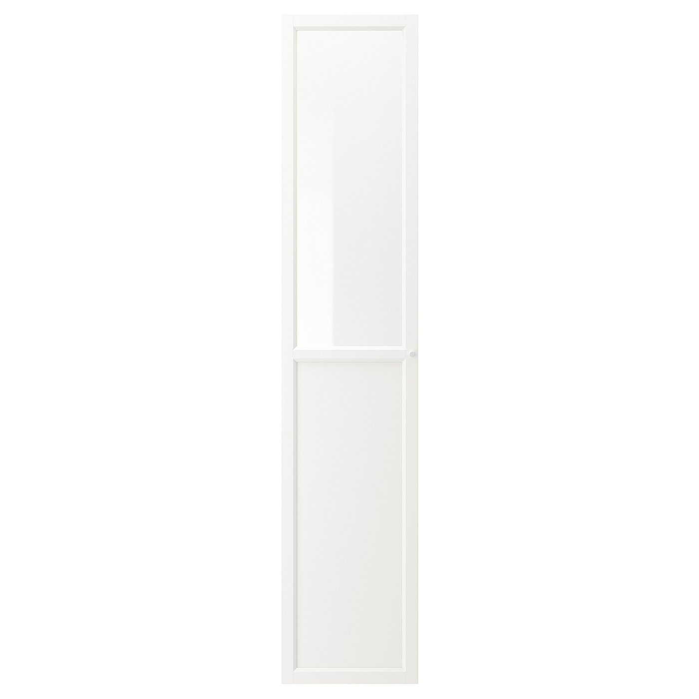 OXBERG Porte vitrée/pleine - blanc 40x192 cm
