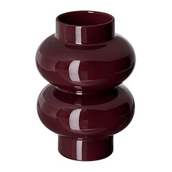 PÄRLHÄGG Vase, brun-rouge, 22 cm
