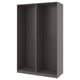 PAX 2 caissons armoire, gris foncé, 150x58x236 cm