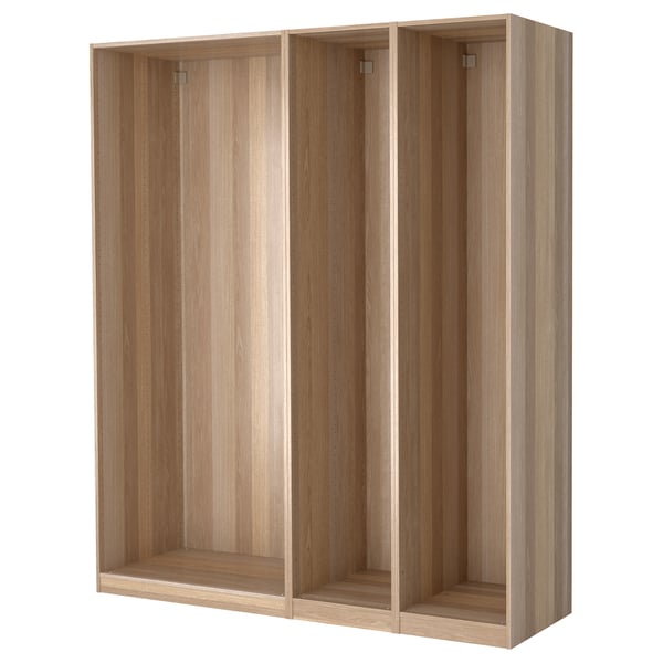PAX 3 caissons armoire, effet chêne blanchi, 200x58x236 cm IKEA