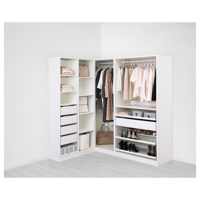 PAX armoire d'angle, blanc, 160/188x201 cm IKEA