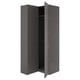 Option : PAX / BERGSBO Armoire d'angle, gris foncé/gris foncé, 111/88x236 cm