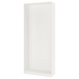 Cadre d’armoire ikea PAX blanc, minimaliste, panneaux de fibres et de particules.