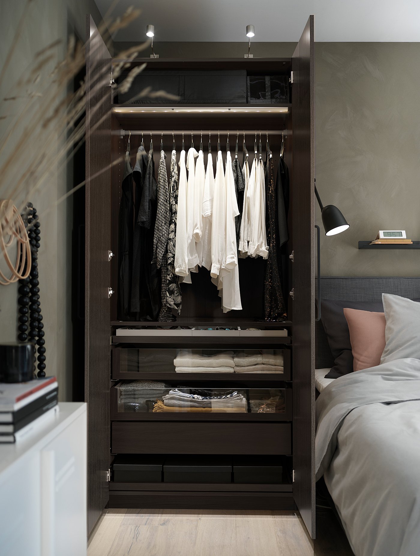 Pax Caisson D Armoire Brun Noir 100x58x236 Cm Ikea