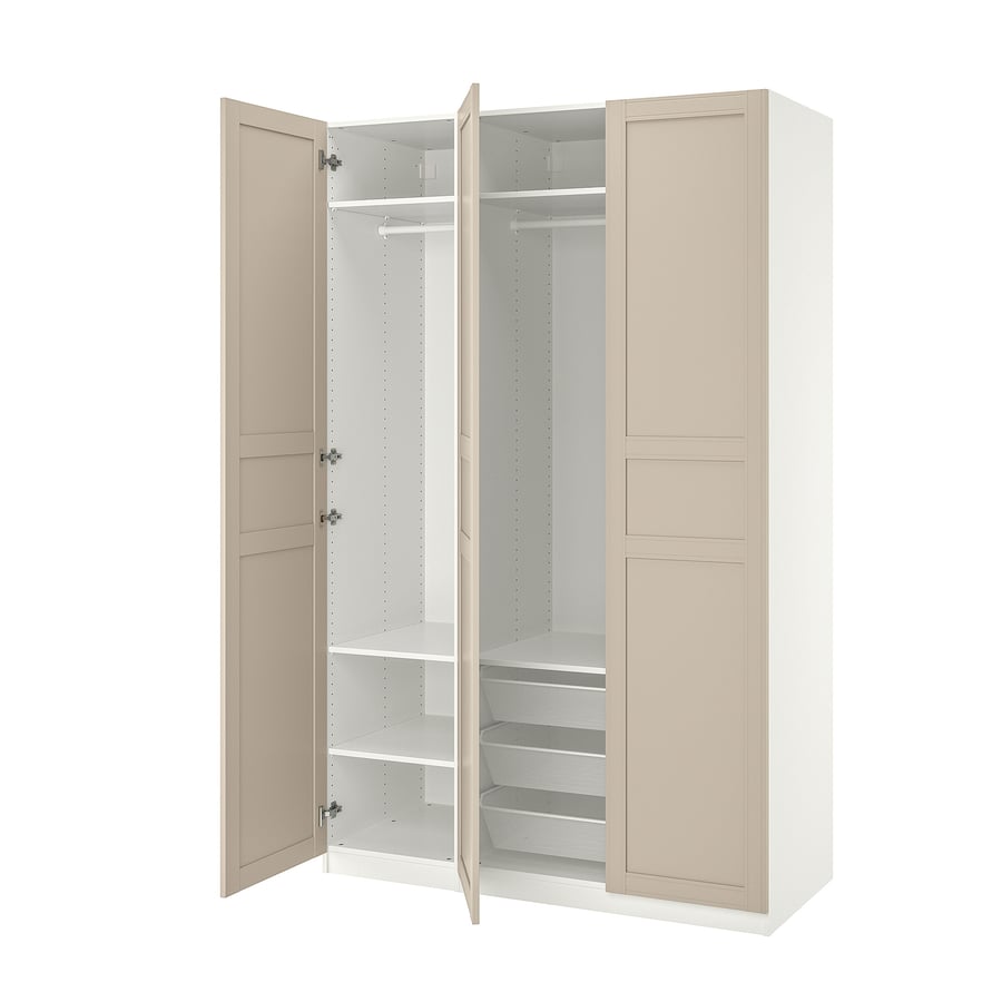 PAX / FLISBERGET Combinaison armoire, beige clair, 150x60x236 cm IKEA