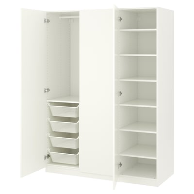 Armoire haute portes battantes avec bibliothèque MAGIC L262xH216, pas chère