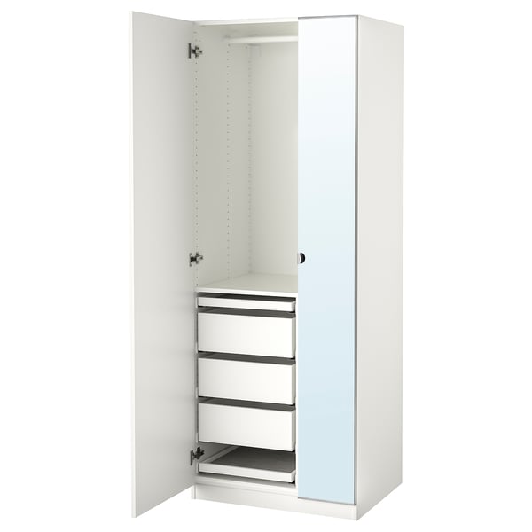 Pax Forsand Vikedal Combinaison Armoire Blanc Miroir Ikea