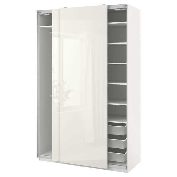 PAX / HASVIK Armoirependerie, blanc/brillant/blanc, 150x66x236 cm IKEA