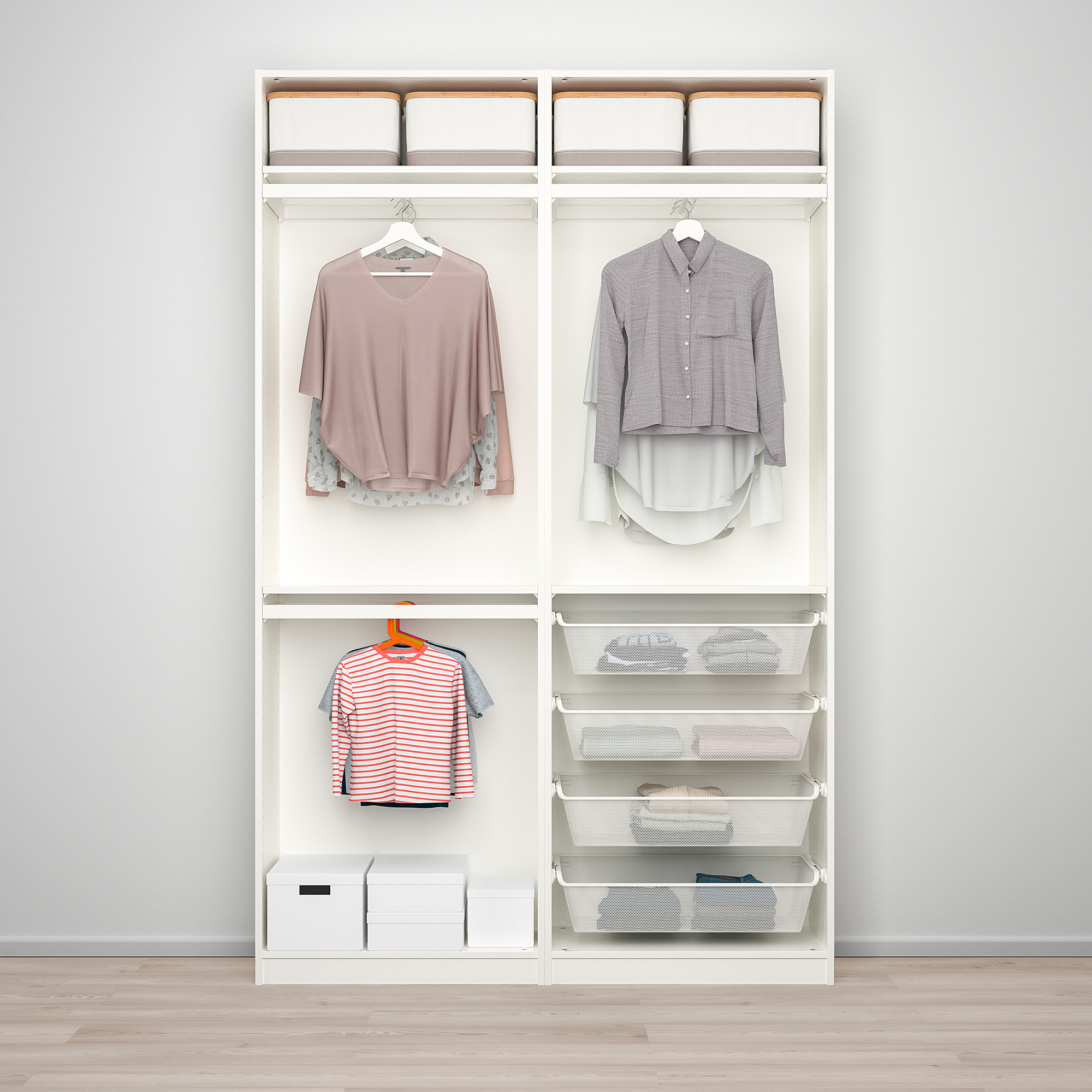 PAX / HASVIK Combinaison armoire blanc IKEA