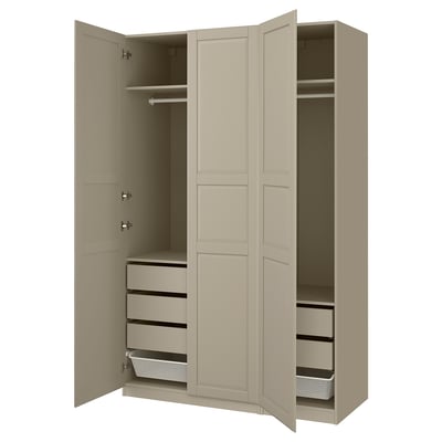 PAX / TYSSEDAL Combinaison armoire, gris-beige/gris-beige, 150x60x236 cm