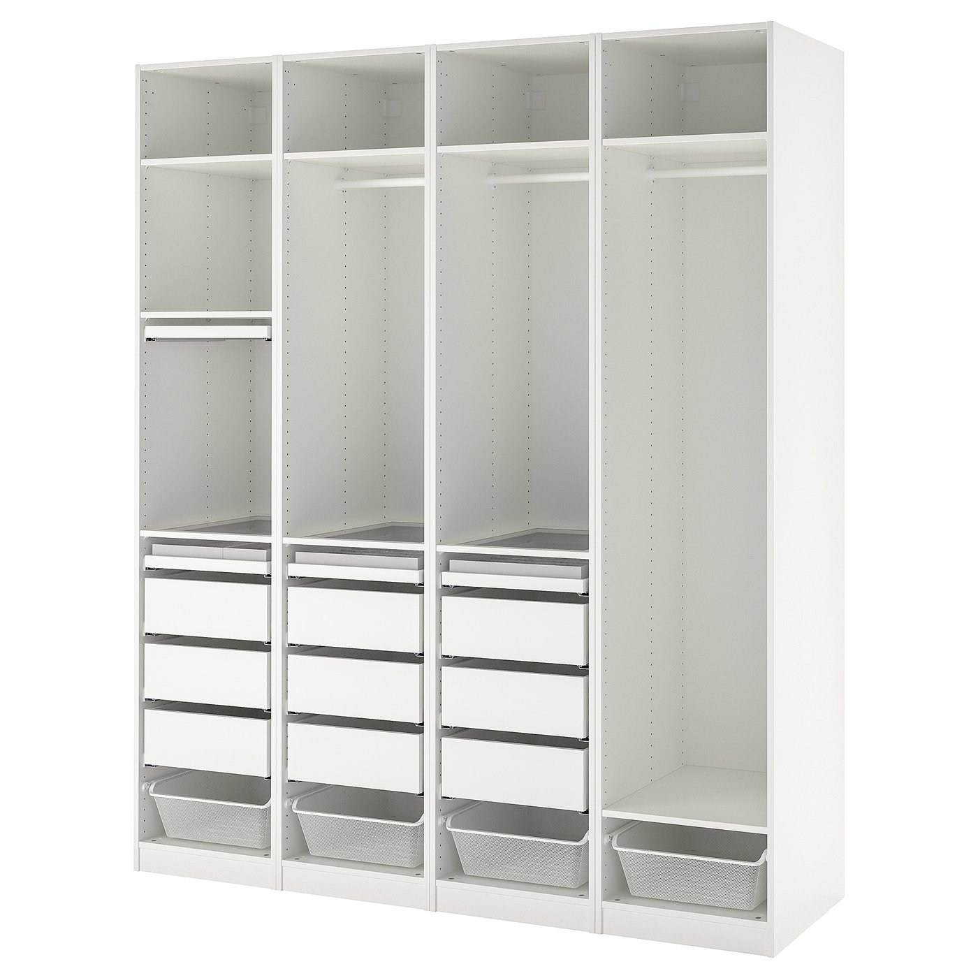 PAX Combinaison armoire, blanc, 200x58x236 cm IKEA