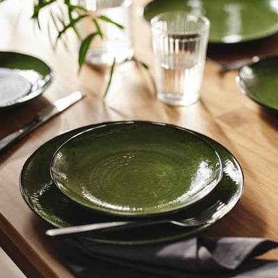 PELARKAKTUS Petite assiette, vert, 20 cm